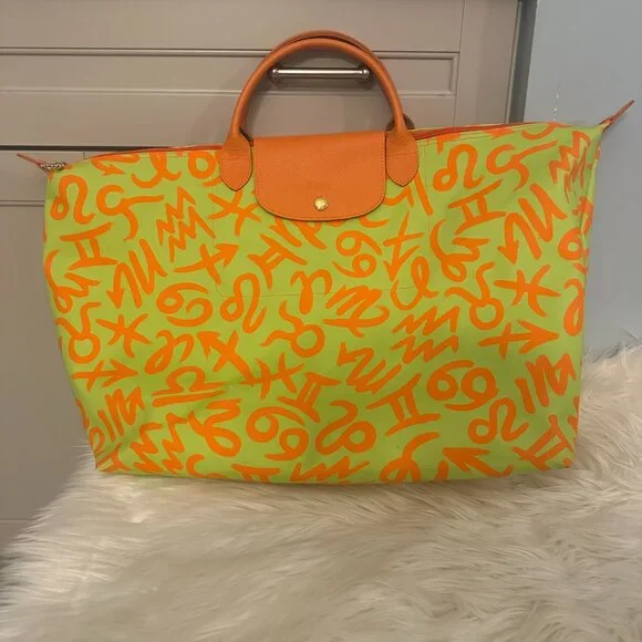 Jeremy Scott x Longchamp LePliage Zodiac (2015) Worn by Miley Cyrus | Pre-Loved♡ - Picture 2 of 10